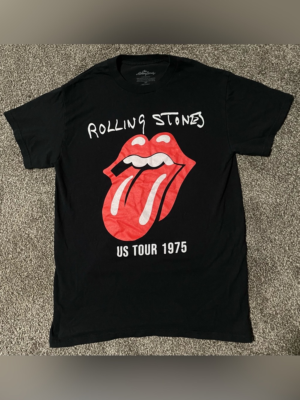 The Rolling Stones US Tour 1975 Black Tee